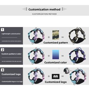 เสื้อกั๊กควบคุมหน้าอกสัตว์เลี้ยงสะท้อนแสงสายจูงสุนัขระบายอากาศได้ดีมีกระดุมโพลีเอสเตอร์ - Product Image 4