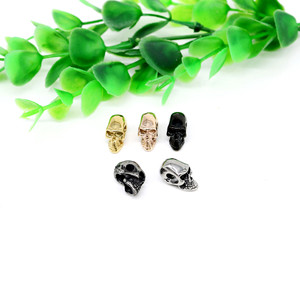 Yunnique Plated Stainless Steel Skull <b>Spacer</b> Beads for Bracelet Making DIY Jewelry Accessories European Style Metals - Product Image 4