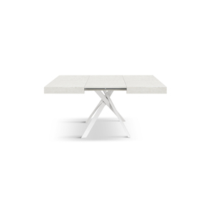 Eva <b>Extendable</b> <b>Dining</b> <b>Table</b> 95 To 145 Cm White Ash Melamine Top Mdf Base Internal Use - Product Image 2