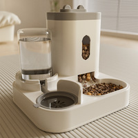 Nouveau Distributeur Automatique d'Eau et de Nourriture 2-en-1 pour Chat avec Filtration Légère et Design Oreilles de Chat - Marchés Transfrontaliers