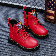 Bottes courtes d'hiver en cuir de haute qualité pour filles, bottes souples pour enfants avec fermeture éclair, antidérapantes et confortables, vente en gros - Product Image 4