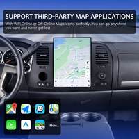 Radio Stereo Mobil Android 13,8 Inci untuk GMC SIERRA Chevrolet Silverado 2007-2012, Pemutar Multimedia Carplay, Navigasi GPS, 4G WIFI