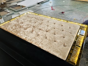 Morden giường phòng đồ nội thất Bộ Vải đầu giường đồ nội thất nhà phòng ngủ hiện đại GIƯỜNG GỖ Tiêu chuẩn đóng gói vua và nữ hoàng Kích thước - Product Image 3