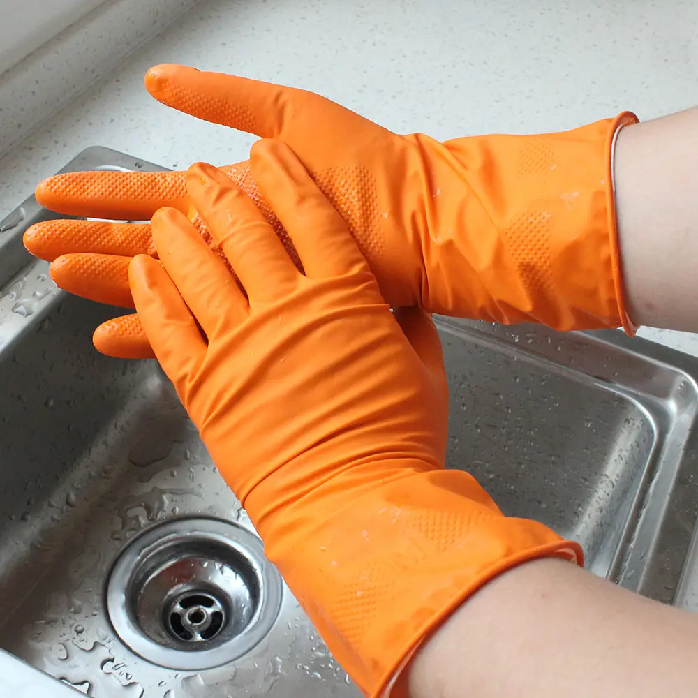 Largo Sol de cerámica personalizado hogar cocina brazalete impreso sumergido trabajo de goma guantes de látex