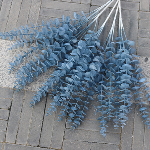 Fleurs d'eucalyptus artificielles en PVC souple, haute simulation, pour décorations de mariage en extérieur, arche de plafond et accessoires de paysagisme - Product Image 2