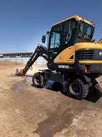 Excavator Roda Mini Hyundai60WVS Pro, Hemat Bahan Bakar, Excavator Kompak, Penjualan Pabrik, Kondisi Bagus, Model Roda Pro