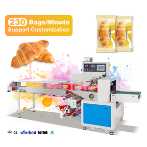 Máquina de envasado horizontal tipo flow pack para croissants y panecillos de hot dog, máquina de envasado tipo almohada - Product Image 1