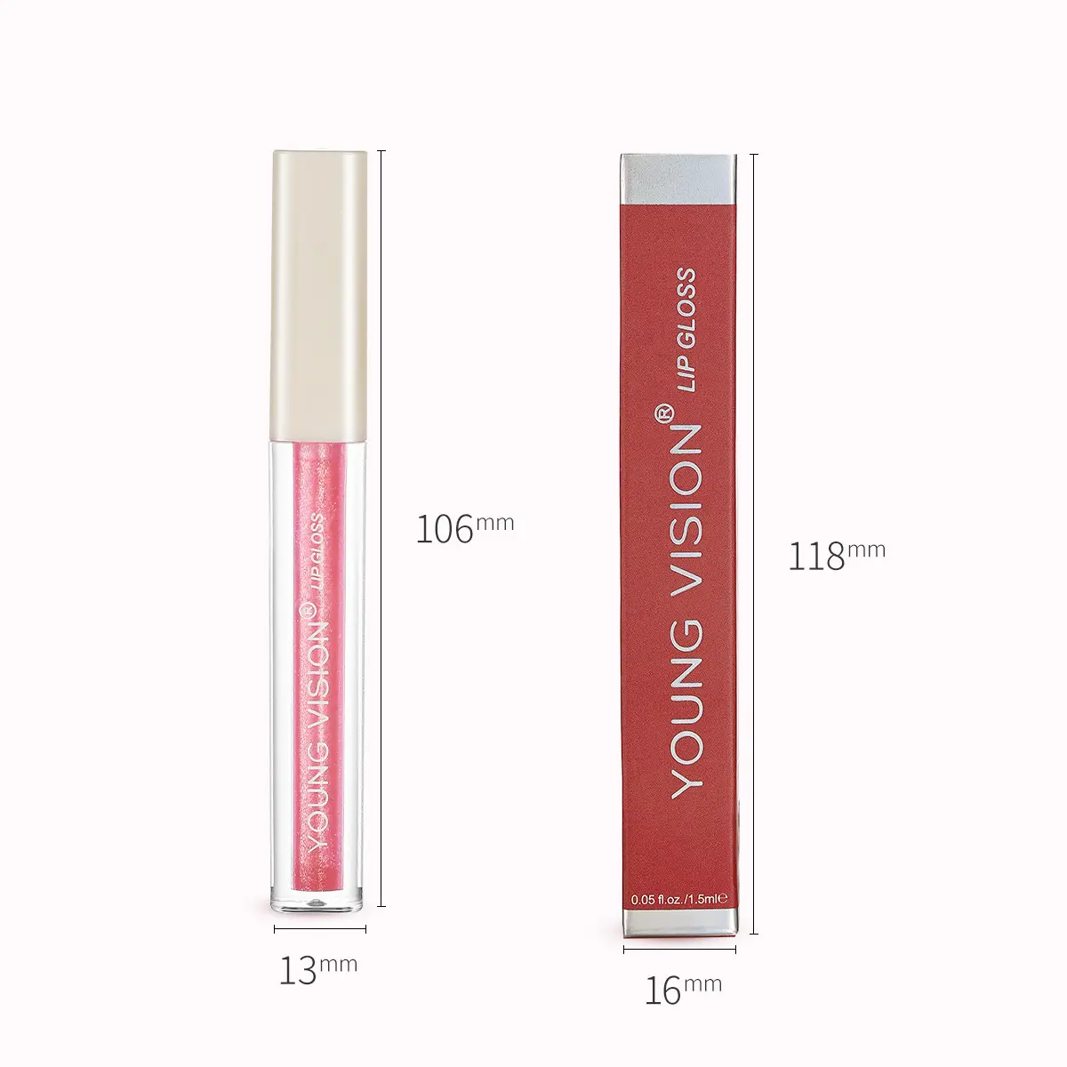 Kemasan lip gloss lucu mewah vegan populer pigmen label pribadi lip gloss kustom lipstik cair tahan lama tahan air