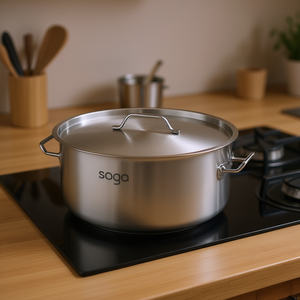 Pentola Soga 14L in acciaio inox 18/10 con coperchio per zuppe e brodo - Product Image 2