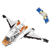 Juego de Bloques de Construcción Métricos para Estudiantes, 143 Piezas, Escala Métrica, Exploración Espacial, Nave Espacial