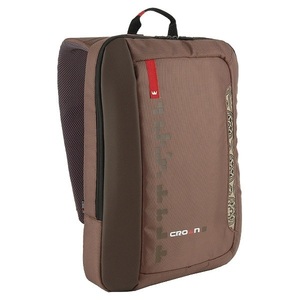 <b>Brown</b> 15.6 Inch Laptop <b>Backpack</b> With Side Pockets And Front Zipper Compartment For Daily Use - Product Image 1