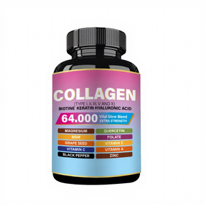 Cápsulas de Colágeno OME Privadas con Biotina, Queratina, Ácido Hialurónico, <span class=keywords><strong>Magnesio</strong></span>, MSM, Semilla de Uva, Vitaminas A, C <span class=keywords><strong>y</strong></span> E 14 en 1 - Product Image 1