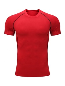 T-shirt de sport pour homme, nouvelle matière, coutures simples et basiques, haute élasticité, confortable, respirant, couleur unie, tendance - Product Image 4