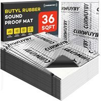 Panneaux acoustiques viscoélastiques de conception industrielle, feuille d'isolation phonique en caoutchouc butyle avec feuille d'aluminium, mat de réduction du bruit efficace pour voiture.