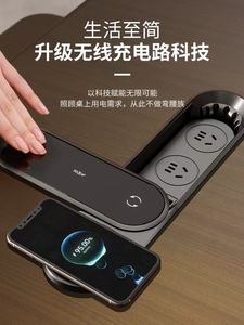 Thẩm mỹ ánh sáng bóng tối sang trọng không gian lưu trữ gỗ rắn thương mại hiện đại dung lượng lớn gọn gàng họp bàn văn phòng - Product Image 2