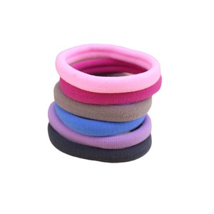 Élastique à cheveux sans couture haute élasticité 25x6cm en tissu, nœud multicolore décontracté - Product Image 5