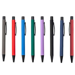 23 Bolígrafos Promocionales de Goma Mate al por Mayor, Bolígrafos Metálicos con Logotipo Personalizado, Fabricación de Bolígrafos - Product Image 1