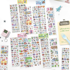 3 Fogli per Confezione, Serie 'Le Cose Buone Accadono <span class=keywords><strong>Ogni</strong></span> Giorno' Parte 2, Decorazioni per Planner Fai-da-Te, Nastro Washi a Righe con Motivi Stellati - Product Image 1