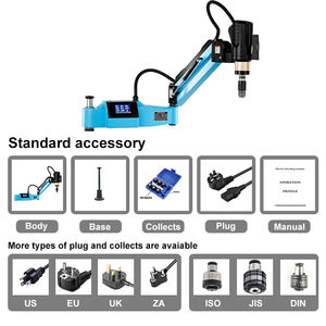 เครื่องต๊าปเกลียวอัตโนมัติแบบเซอร์โวไฟฟ้า M6-M36 พร้อมแขนยืดหยุ่น - Product Image 3