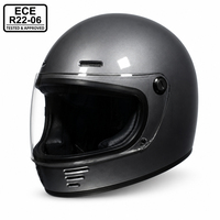 Casque de moto intégral rétro personnalisé avec logo OEM, en ABS, style vintage, homologué ECE, avec visière anti-buée pour Chopper