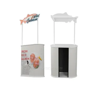 Portable PP Food Promotion Counter Trade Show Exhibition Promotional Display Table Demo Table Price