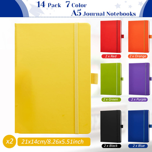 Ensemble cadeau de carnet B5 personnalisé pour entreprise, logo personnalisé, couverture rigide, agenda en cuir PU pour étudiants, fournitures scolaires - Product Image 5