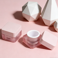 Pots en plastique carrés de haute qualité 5g 15g 30g 50g pour vernis gel, pots vides pour gel de construction, pots cosmétiques en acrylique personnalisés OEM/ODM