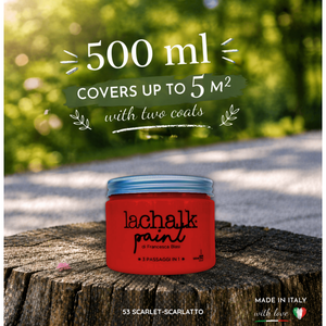 53 SCARLET 500 ml LaChalk the evolution of <b>chalk</b> paint Where <b>chalk</b> meets resin: Hybrid <b>Chalk</b> Resin Paint made in Italy - Product Image 2