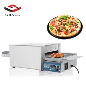 Conveyor pizza oven baru diskon besar murah conveyor pizza oven conveyor untuk 18 "pizza