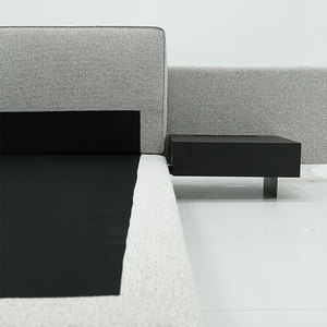 Letto Widescreen Horizon, Design Minimalista Italiano, Popolare tra gli Influencer, Arredamento Moderno e Semplice per Camera da Letto, Rivestito in Cotone-Lino - Product Image 2