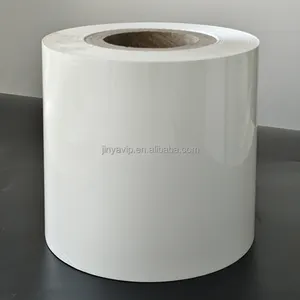 China Manufactured 50u Laser Clear PET Adhesive Label Waterproof Jumbo Roll For Custom Packaging Stickers