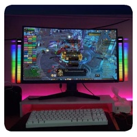 Nouvelle voiture ordinateur écran jeu décoration 32 bits Rgb barre lumineuse sonore commande vocale LED musique rythme lumières lampe