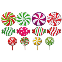 Personnalisé Bonbons Sucette Plancher ou Mur Autocollants pour la Décoration De Noël Classe Bonbons Magasin de Fête et Fournitures