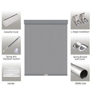 SAMADHI Customized Sunscreen Cordless <b>Shades</b> Built-In Modern Horizontal Waterproof Hotels Roller Blinds - Product Image 5
