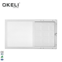 Plafonnier LED encastré OKELI 300x300 60x60 1200x300 1200x600 en aluminium et fer 18W 24W 48W 72W