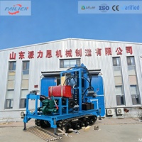 Foreuse rotative hydraulique portable sur chenilles pour puits d'eau de 100m à 200m avec démarrage électrique