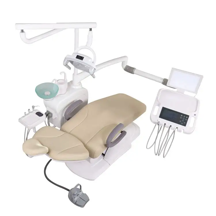 DF-301B-TD 2022ホットラグジュアリーデンタルチェア中国歯科機器部品スペアパーツ付き歯科用モバイルデンタルユニットチェア