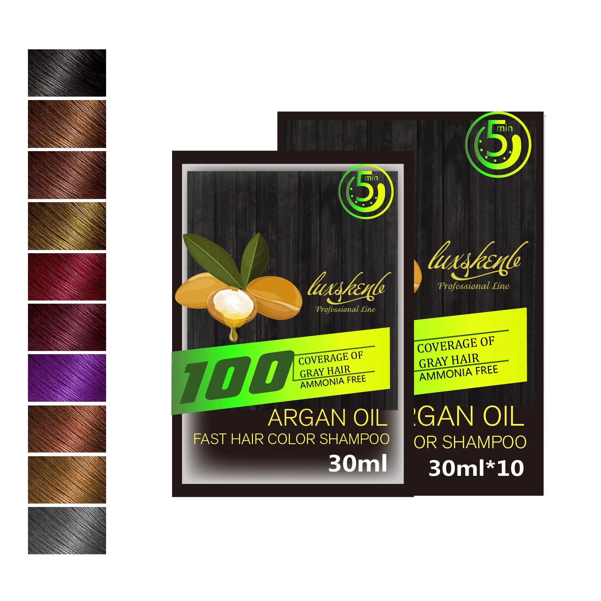 צמחי צמחים טבעיים שמן ארגן קצף צבעי שיער צבעי שיער לא אלרגיים תיק חומרים כפולים 2IN1 שקית שמפו צבע שיער צבע שיער