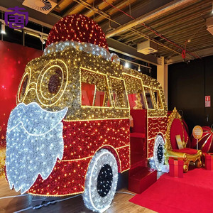 Popular Motivo Luminoso LED Impermeable para Exteriores con Forma de Tren Navideño, Luz Decorativa 3D para Exteriores para Decoración Navideña - Product Image 6