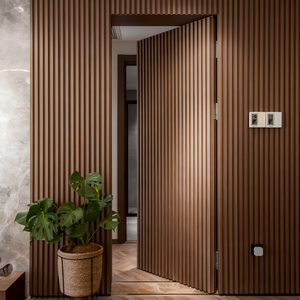 <span class=keywords><strong>Porte</strong></span> intérieure invisible sans cadre, design grille en <span class=keywords><strong>bois</strong></span>, portes cachées - Product Image 1