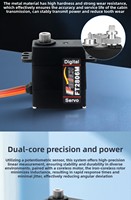 Servo Digital Ligero Feetech FT2806M 6V 6kg.cm 180 Grados con Engranaje Metálico para Articulaciones de Micro Robots, Enseñanza STEM con Montaje en PCB