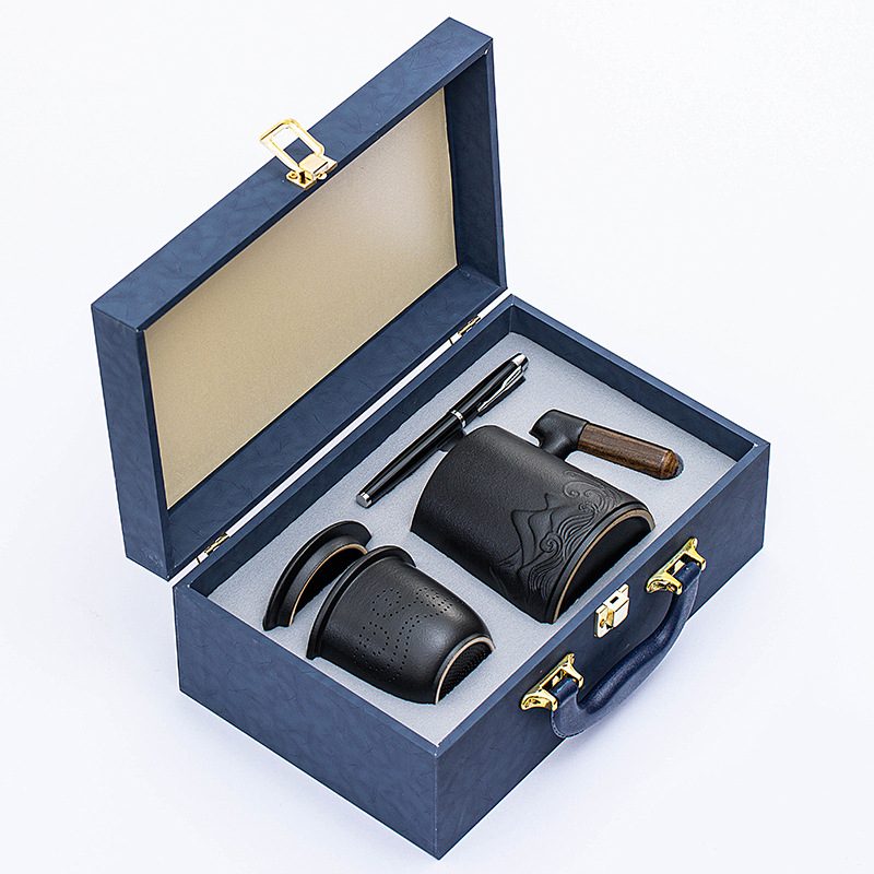 Ensemble de 2 tasses de bureau [Zen Wind Noir]