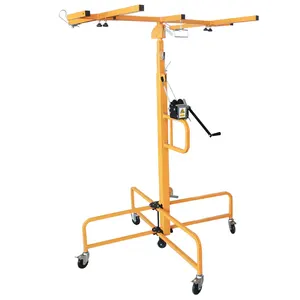 Hand operated motor-free gypsum board lifting machine