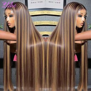 Perruque Lace Front Transparente en Cheveux Humains, avec Baby Hair, Perruque Lace Front HD Highlight, Perruques Lace Front Vierge Sans Colle Couleur Ombré <span class=keywords><strong>Blond</strong></span> - Product Image 1