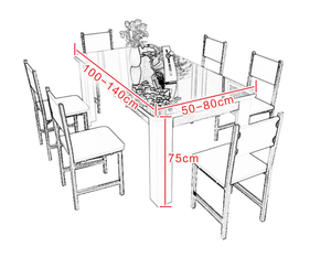 Đơn giản hiện đại Nhà hình chữ nhật Tempered <span class=keywords><strong>Glass</strong></span> Top bàn ăn và 6 ghế <span class=keywords><strong>Set</strong></span> - Product Image 6