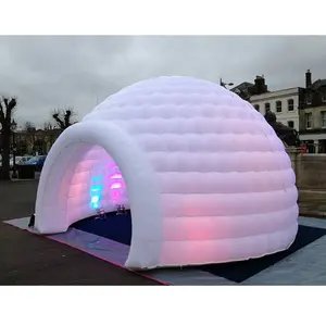 Aero Advertising Giant Inflatable Tent With Led Light Inflatable Igloo Dome House Tent For Promotional Exhibitions