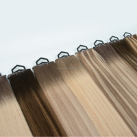 Extensions de cheveux Micro Loop XO Butterfly Genius Invisible Weft, cheveux russes Remy lisses, couleur blonde, sans couture, avec trou