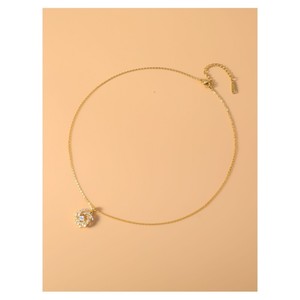 Parure de bijoux en cuivre nacré brillant, motif floral, sertissage griffe, pour soirée, boucles d'oreilles et collier de luxe pour femme - Product Image 4