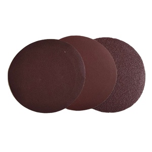 Rotes Aluminiumoxid-Schleifpapier <span class=keywords><strong>3</strong></span>/4/5/6 Zoll Schleif scheibe P40-P1000 Körnungen Keine Löcher Hakens ch laufe zum Polieren von Holz Metall OEM unterstützt - Product Image 1