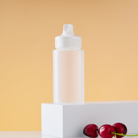 Bouteille compressible vide de 200 ml en PP sans BPA avec bouchon à vis pour sauces, impression sérigraphiée et logo personnalisé